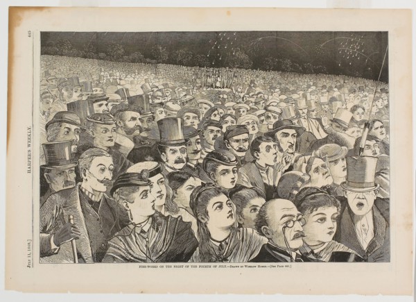Fire Works on the Night of the Fourth of July, published July 11, 1868, Winslow Homer (American,