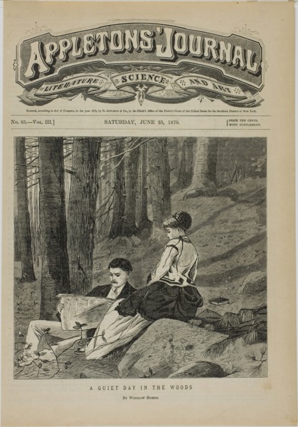 A Quiet Day in the Woods, published June 25, 1870, Winslow Homer (American, 1836-1910), published