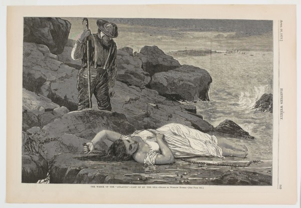 The Wreck of the Atlantic—Cast Up by the Sea, published April 26, 1873, Winslow Homer (American,