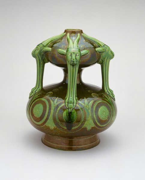 Grotesque Vase, c. 1893, Christopher Dresser, English, born Scotland, 1834-1904, Made by Ault