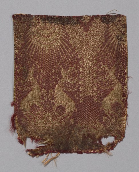 Fragment, 19th century (after a 14th century Italian design), Italian (?), Italy, Silk, warp-float