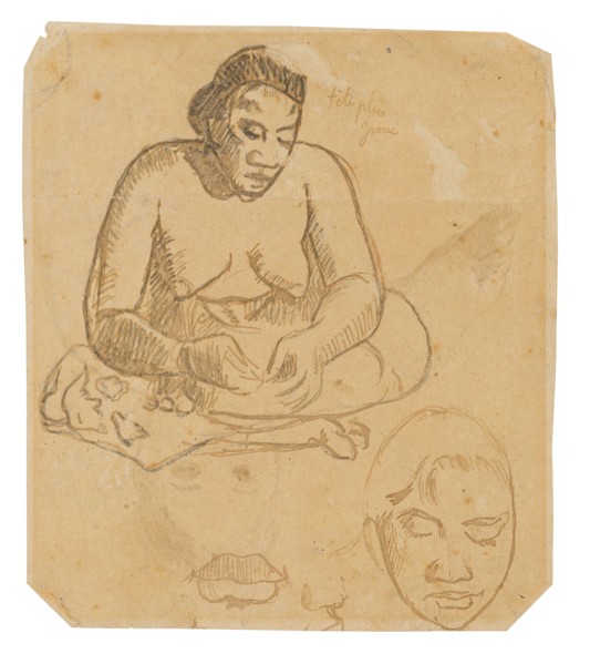 Seated Tahitian Woman (recto), Standing Tahitian Woman (verso), 1891/93, Paul Gauguin, French,