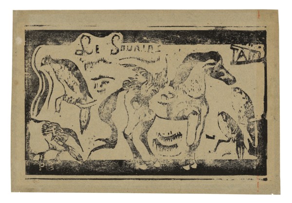 A Horse and Birds, headpiece for Le sourire, 1899, Paul Gauguin, French, 1848-1903, France,