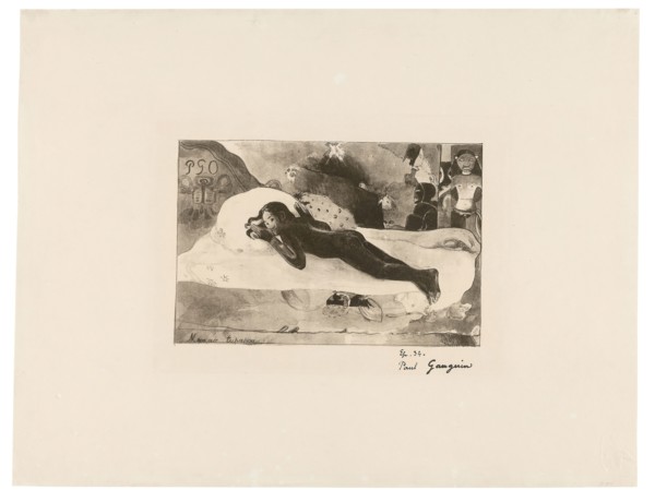 Manao tupapau (She Thinks of the Ghost or The Ghost Thinks of Her), from L’estampe originale, 1894,