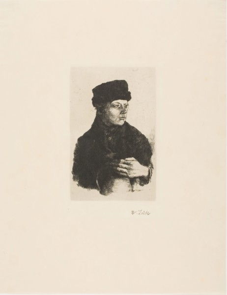 Peasant Boy with Jug, 1875/77, Wilhelm Leibl, German, 1844-1900, Germany, Etching on cream vellum
