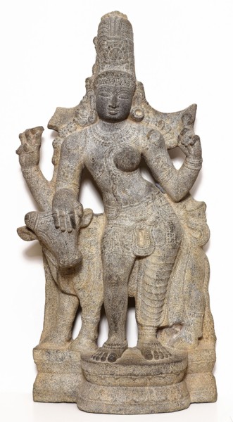 God Shiva as Lord Who Is Half-Male, Half-Female (Ardhanarishvara), 14th century, India, Tamil Nadu,