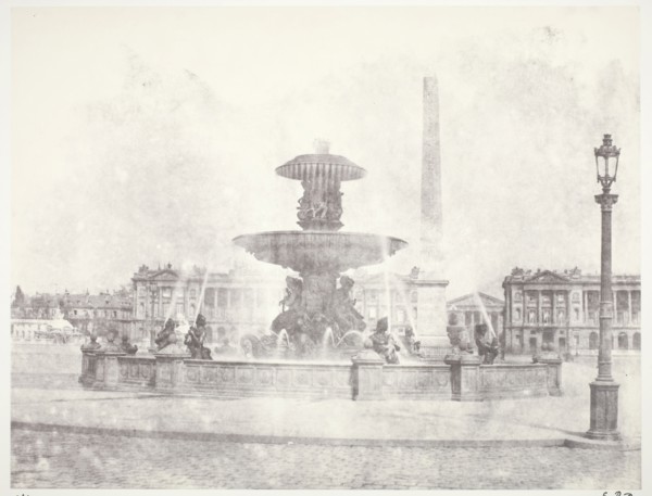 Fontaine, place de la Concorde, Paris, 1855/60, printed 1978, Édouard Baldus, French, born Germany,