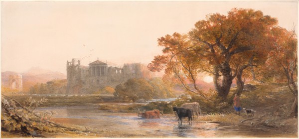 Evening in Italy—the Deserted Villa, 1845, Samuel Palmer, English, 1805-1881, United Kingdom,