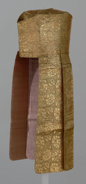 Priest’s Hat, Late 19th century, Meiji period (1868–1912), Japan, Silk and gilt-paper strip, plain