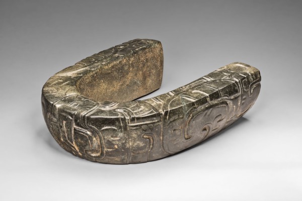 Ceremonial Ballgame Yoke, A.D. 700/800, Totonac, El Tajín and vicinity, northern Veracruz, Mexico,