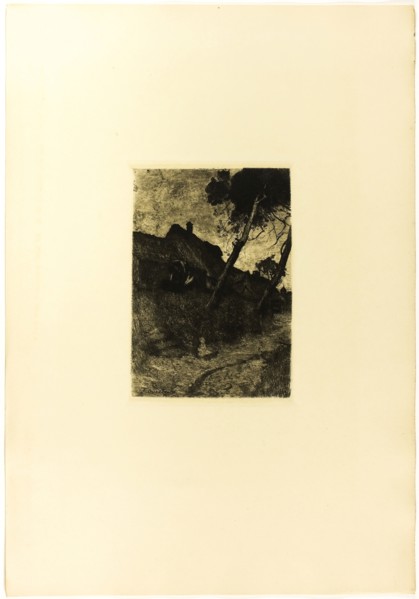 Blacksmith, 1895, Fritz Overbeck, German, 1869-1909, Germany, Etching on cream wove paper, 209 ×