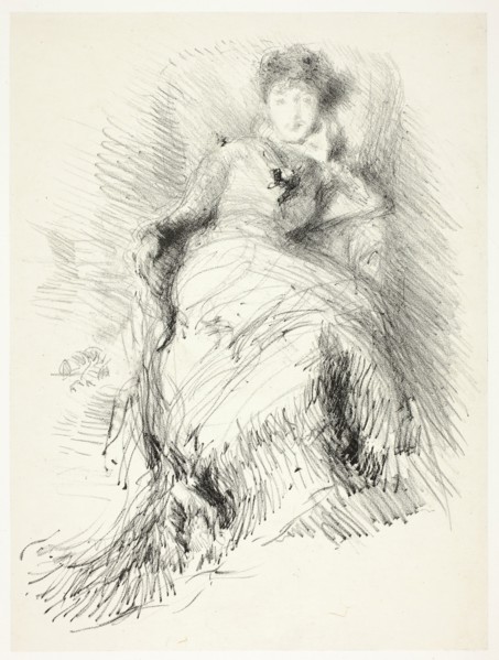 Study, 1878, James McNeill Whistler, American, 1834-1903, United States, Lithograph in black ink