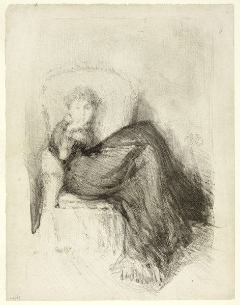 Study: Maud Seated, 1878, James McNeill Whistler, American, 1834-1903, United States, Lithotint in