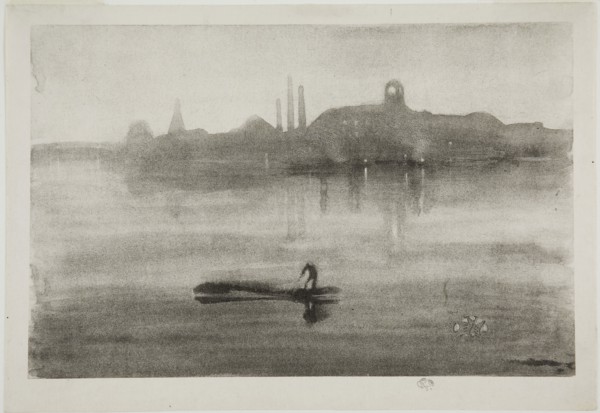 Nocturne, 1878, James McNeill Whistler, American, 1834-1903, United States, Lithotint with