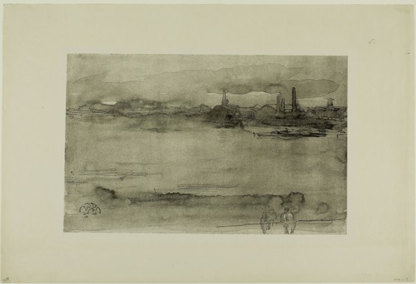 Early Morning, 1878, James McNeill Whistler, American, 1834-1903, United States, Lithotint with