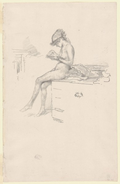 The Little Nude Model, Reading, 1889/90, James McNeill Whistler, American, 1834-1903, United