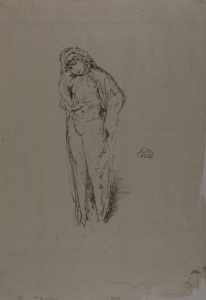 Draped Figure, Standing, 1891, James McNeill Whistler, American, 1834-1903, United States, Transfer