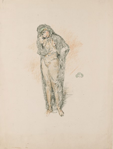 Draped Figure, Standing, 1891, James McNeill Whistler, American, 1834-1903, United States,
