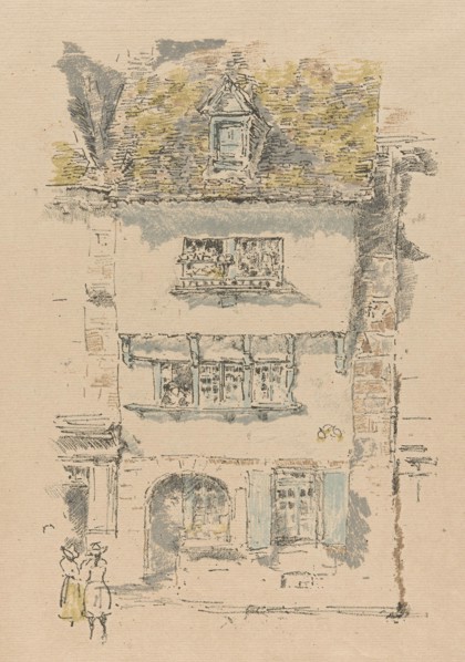 Yellow House, Lannion, 1893, James McNeill Whistler, American, 1834-1903, United States, Transfer