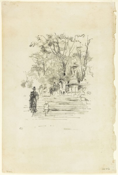 The Steps, Luxembourg, 1893, James McNeill Whistler, American, 1834-1903, United States, Transfer
