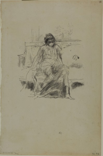 The Draped Figure, Seated, 1893, James McNeill Whistler, American, 1834-1903, United States,