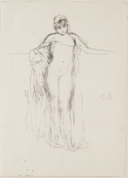 Draped Model, Standing, 1893, printed posthumously, James McNeill Whistler, American, 1834-1903,