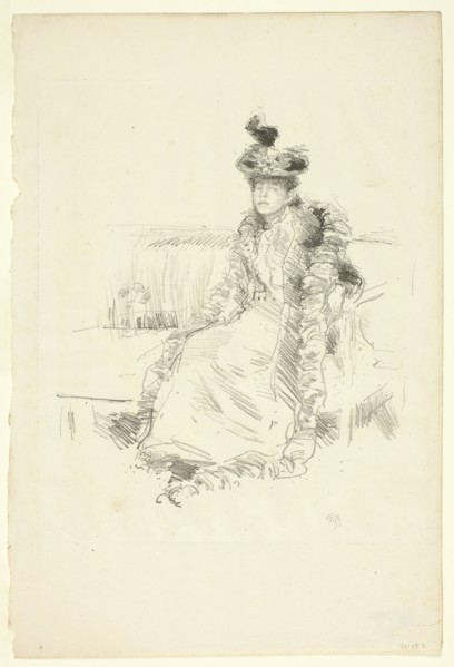 A Lady Seated, 1893, James McNeill Whistler, American, 1834-1903, United States, Lithograph, in