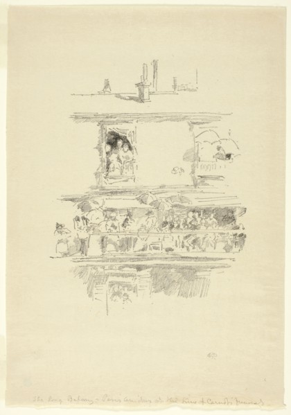 The Long Balcony, 1894, James McNeill Whistler, American, 1834-1903, United States, Transfer