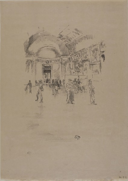 The Long Gallery, Louvre, 1894, James McNeill Whistler, American, 1834-1903, United States,