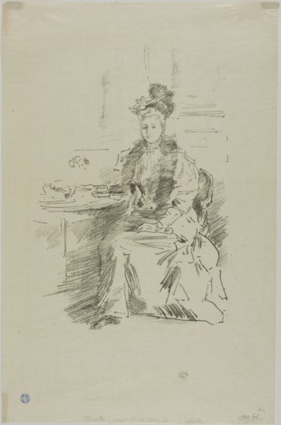 La Jolie New Yorkaise, 1894, James McNeill Whistler, American, 1834-1903, United States, Transfer