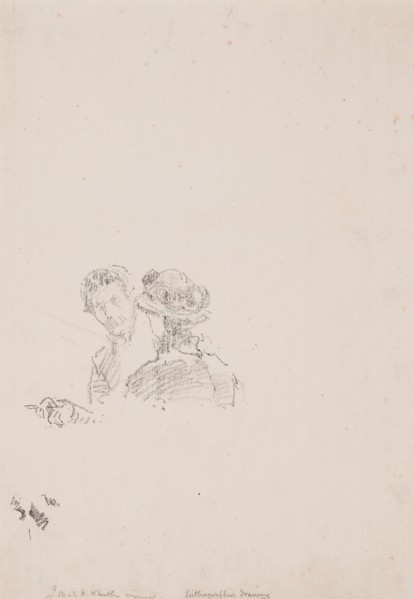 Sketch: Self-Portrait with Miss R. Birnie Philip, 1895, printed posthumously, James McNeill