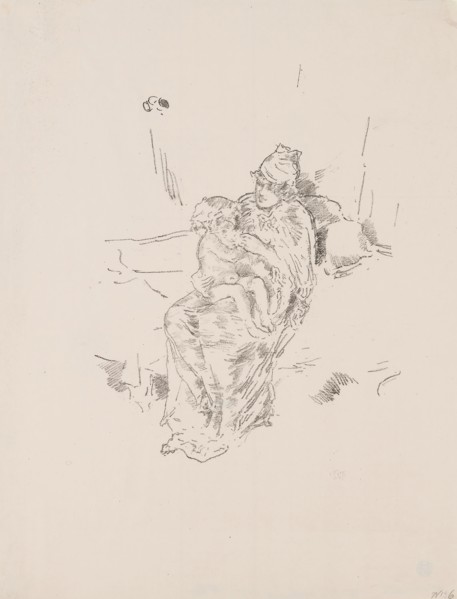 Mother and Child, No. 5, 1895, James McNeill Whistler, American, 1834-1903, United States, Transfer