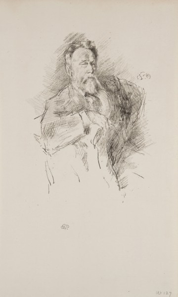 Sketch of William E. Henley, 1896, James McNeill Whistler, American, 1834-1903, United States,