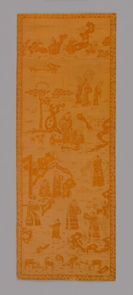 Panel (Furnishing Fabric), 18th century, Qing dynasty (1644–1911), China, Silk, satin weave with