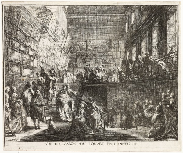 View of the Salon in the Louvre in the Year 1753, 1753, Gabriel Jacques de Saint-Aubin, French,