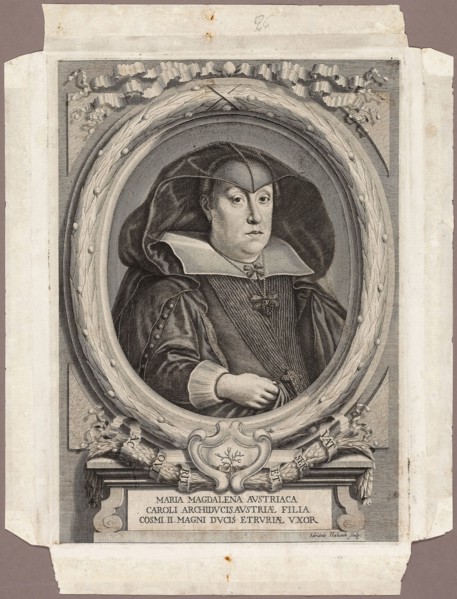 Maria Magdalena of Austria, 1666, published 1761, Adriaen Haelwegh (Dutch, born 1637), published by