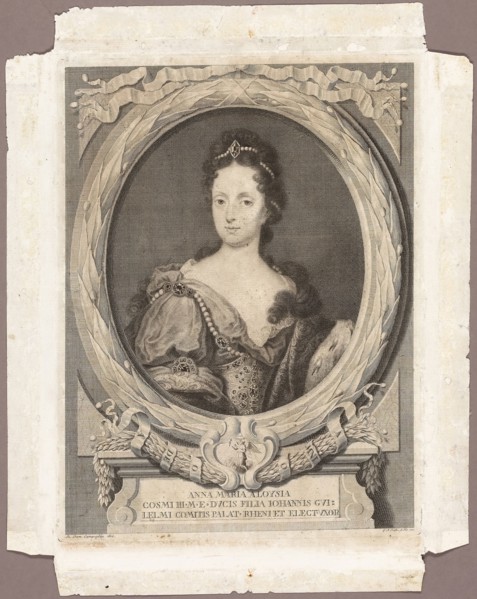 Anna Maria Luisa, 1730, published 1761, Georg Martin Preissler (German, 1700-1754), after Giovanni