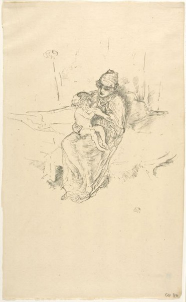 Mother and Child No. 1, 1891, printed 1895, James McNeill Whistler, American, 1834-1903, United