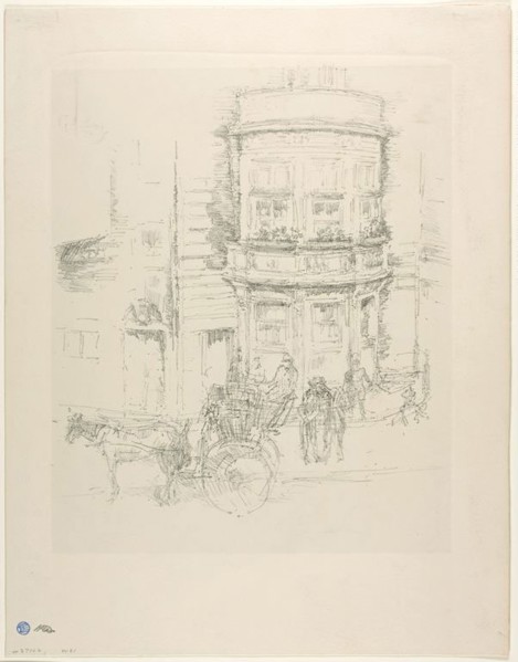 Back of the Gaiety Theatre, 1895, James McNeill Whistler, American, 1834-1903, United States,