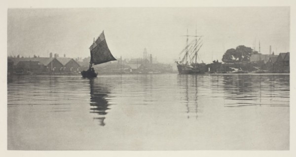 On the Flood, 1887, Peter Henry Emerson, English, born Cuba, 1856–1936, England, Photoetching, pl.