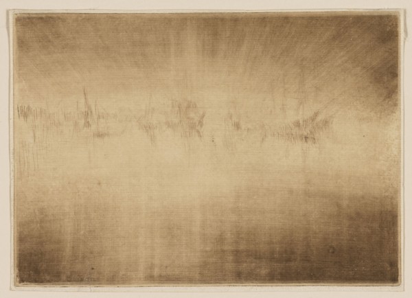 Nocturne: Shipping, 1879/80, James McNeill Whistler, American, 1834-1903, United States, Drypoint