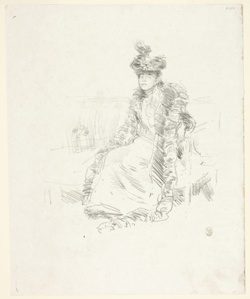 A Lady Seated, 1893, James McNeill Whistler, American, 1834-1903, United States, Lithograph, in