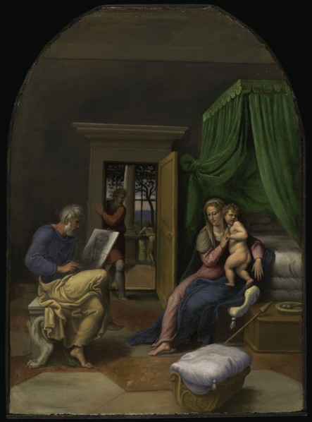 Saint Luke Drawing the Virgin and Christ Child, c. 1535, Girolamo da Carpi (Girolamo Sellari),