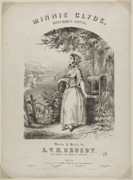 Minnie Clyde, 1857, Winslow Homer (American, 1836-1910), published by Oliver Ditson (American,