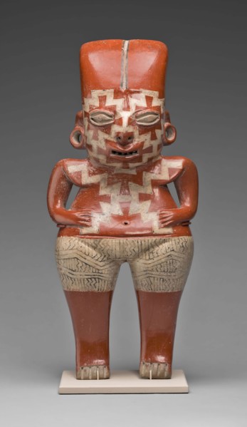 Female Figure with Bold, Geometric Face and Body Paint, 200/100 B.C., Chupícuaro, Guanajuato or