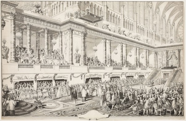 Oath of Louis XVI at his Investiture, 1779, Jean Michel Moreau, French, 1741-1814, France, Etching