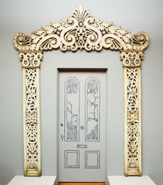 Doorframe, 1840/60, American, 19th century, United States, White pine, 120 1/2 × 94 5/8 in.