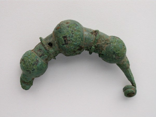 Bow Fibula, Geometric Period (800–700 BC), Greek, Thessaly, Greece, Bronze, 5.1 × 7.7 × 2.2 cm (2 ×