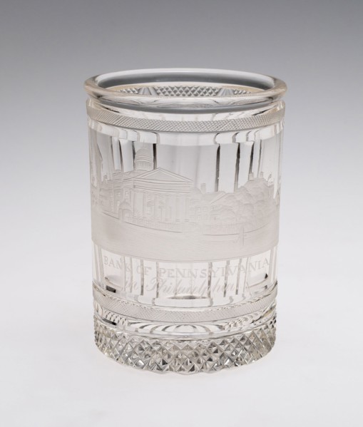 Beaker, 1830/40, Probably Czech Republic, Bohemia, Bohemia, Blown, engraved, and cut glass, 11.1 ×