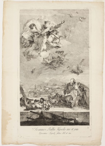 Saint Thecla Praying for the End of the Plague in the City of Este, after 1759, Lorenzo Tiepolo